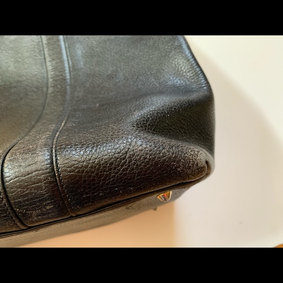 Auth vintage Cole Haan black leather tote Italy - Picture 7 of 15